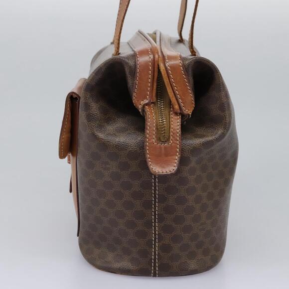 CELINE Macadam Canvas Shoulder Bag Pvc Leather Brown - Picture 4 of 13